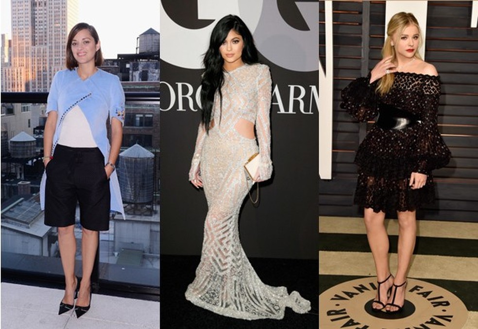 Marion Cotillard, Kylie Jenner e Chloë Grace Moretz (Foto: Getty Images) — Foto: Glamour
