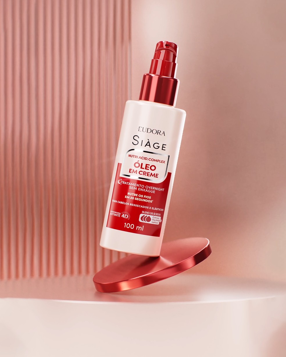 Óleo em Creme Finalizador de Eudora Siàge Nutri Acid.Complex — Foto: Divulgação