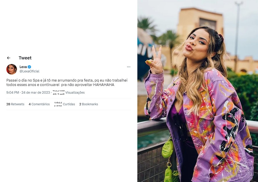 Lexa avisa a caminho de festa: 'não trabalhei todos esses anos para não ...