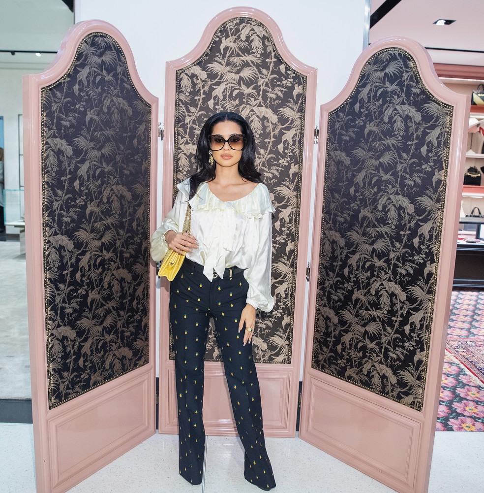 Alexa com look todinho da Gucci #chic — Foto: Getty Images