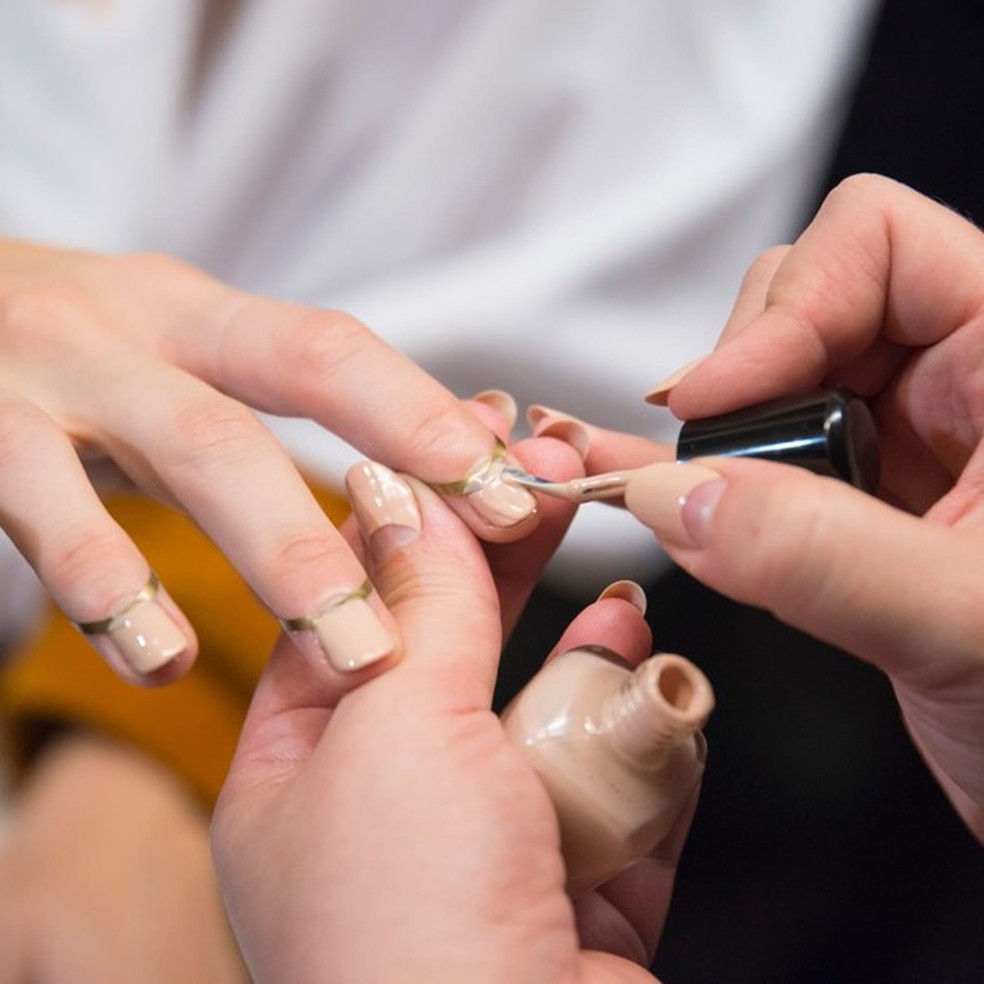 Nail Art no desfile de Oscar de La Renta (Foto: Imaxtree e Cortesia ) — Foto: Glamour