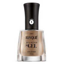 Risqué, Diamond Gel cor Cetim Dourado, R$ 10
