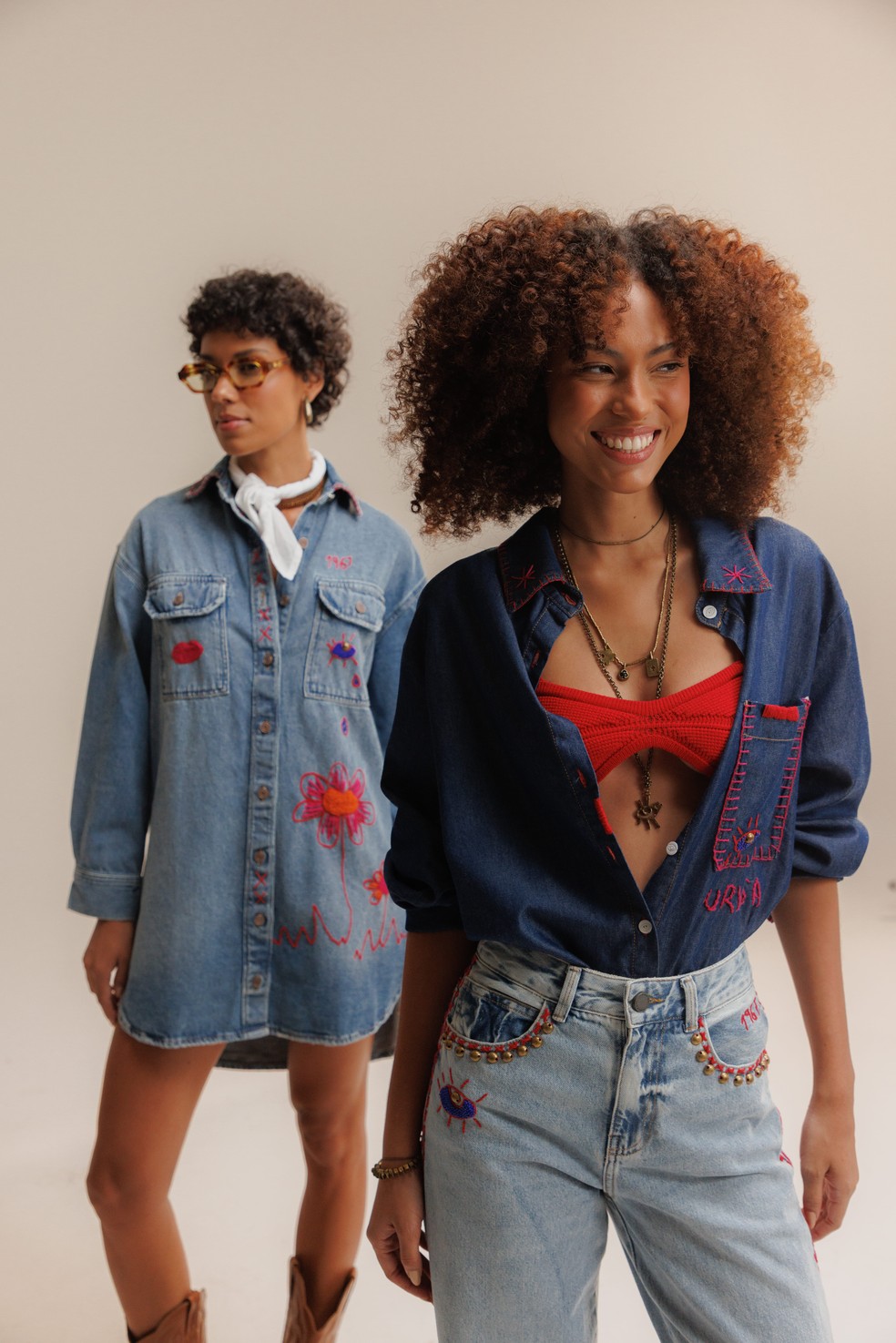 Trio carioca: Chica e Isabela Capeto renovam peças do acervo da Cantão em nova collab — Foto: Divulgação| Gabriel Klein