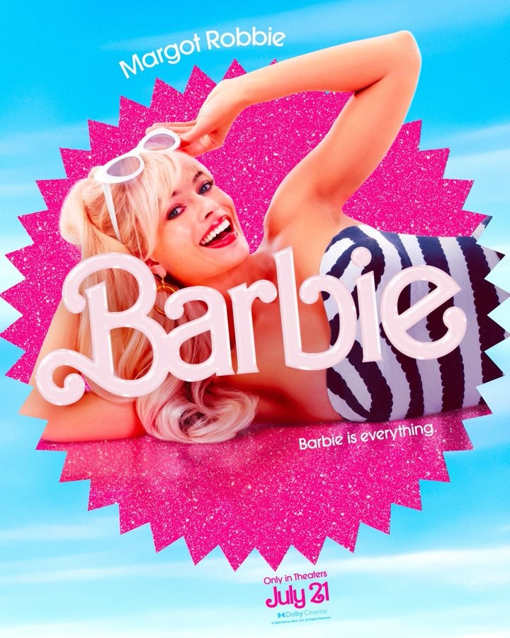 Novo cartaz do filme "Barbie", com Margot Robbie e Ryan Gosling — Foto: Divulgação