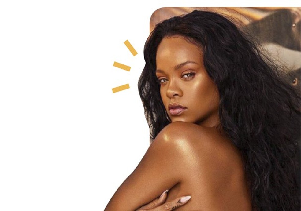 Riri banhada a ouro com seu Body Lava. O glow é real! (Foto: Fotos: Divulgação Arte: Stephanie Eche) — Foto: Glamour