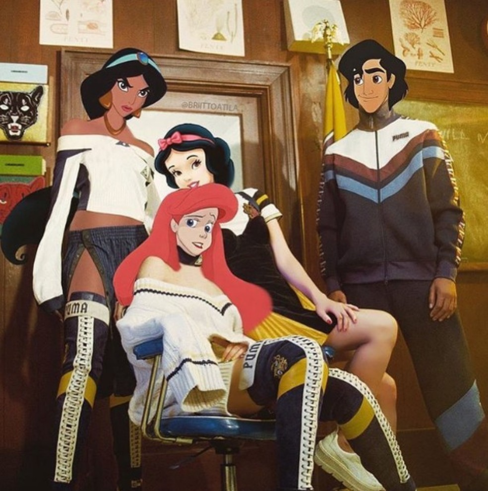 Artista brasileiro veste personagens da Disney com pe as da