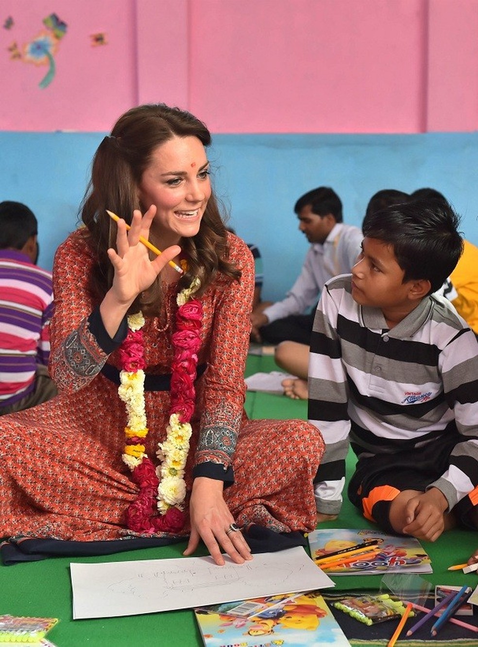 Kate Middleton durante viagem à Índia (Foto: Getty Images) — Foto: Glamour