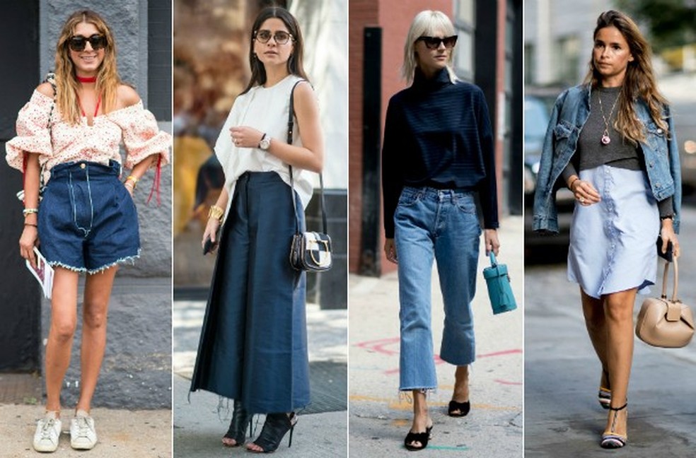 Tendências do streetstyle: jeans (Foto: Imaxtree) — Foto: Glamour