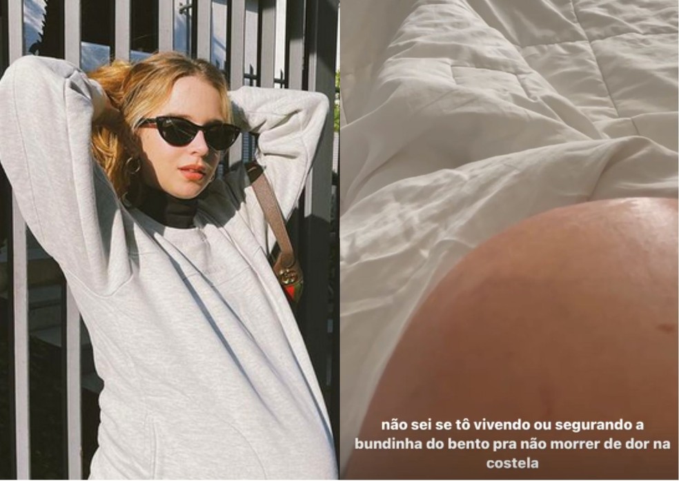 Isa Scherer mostra barriga se mexendo — Foto: Reprodução/Instagram