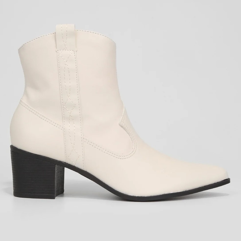 Bota de couro sintético Via Uno, R$ 149,99 — Foto: Divulgação