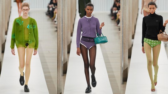 Segundo a semana de moda de Paris, hot pants com meia-calça formam o combo fashionista da vez