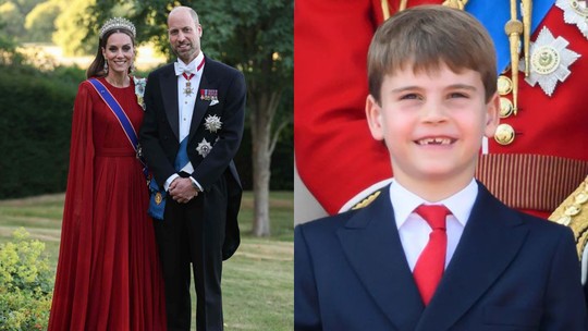 Na França, Kate Middleton faz referência divertida ao filho caçula ao ver retrato de rei francês