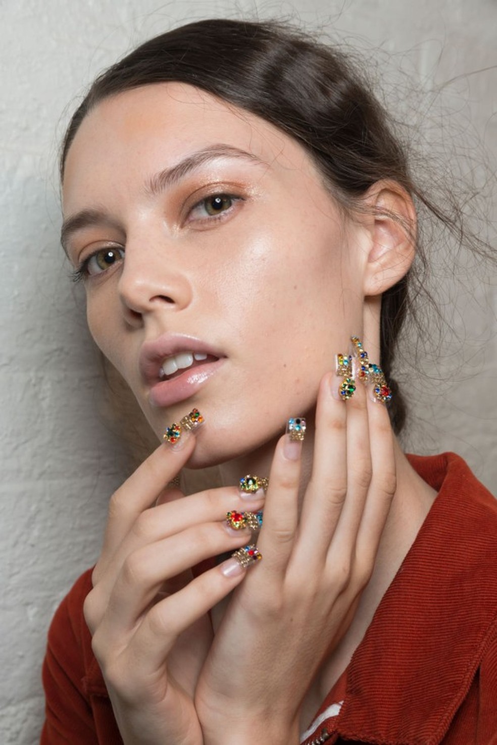 Nail Art no desfile da Adeam (Foto: Imaxtree e Cortesia ) — Foto: Glamour