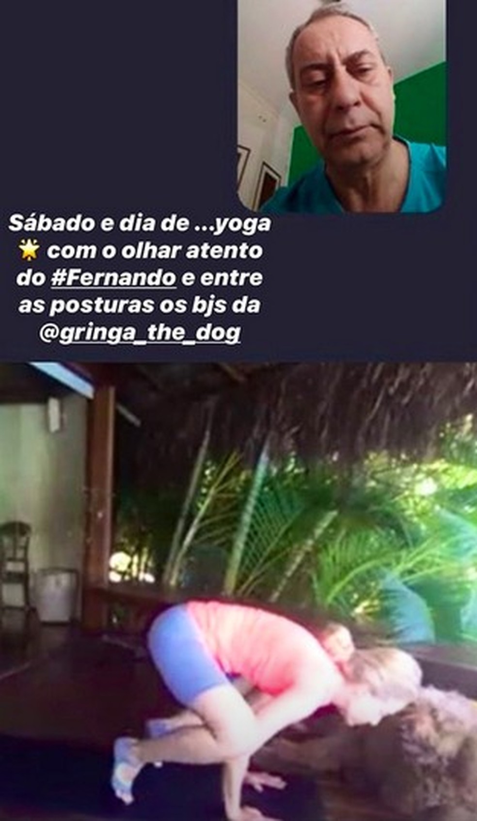 Angelica pratica yoga (Foto: Reprodução/Instagram) — Foto: Glamour