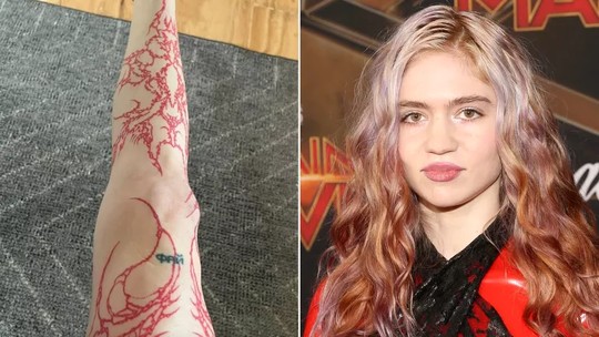 Grimes exibe novas tatuagens nas redes sociais