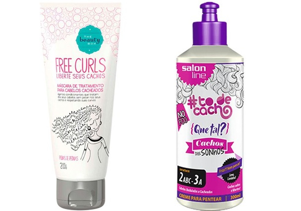 Máscara de tratamento, R$ 40, The Beauty Box; Creme para pentear, R$ 18, Salon Line (Foto: Divulgação) — Foto: Glamour
