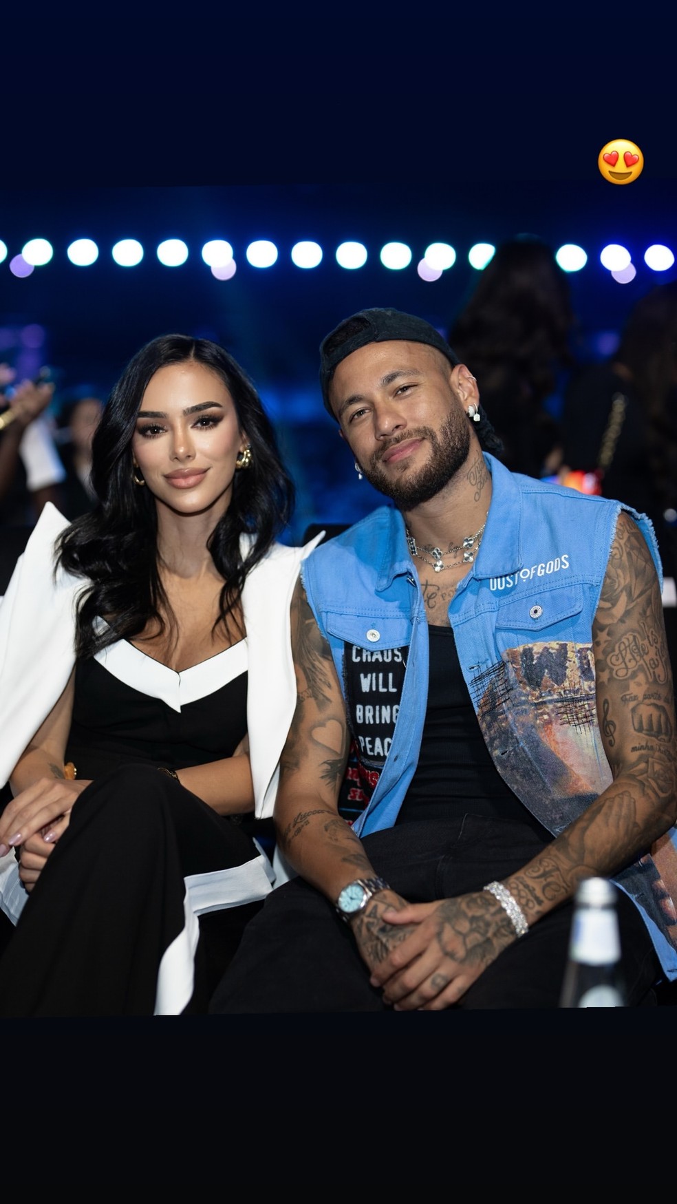 Bruna Biancardi posa em clima de romance com Neymar — Foto: Reprodução/Instagram