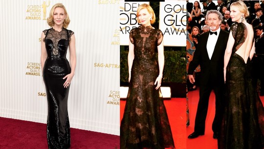SAG Awards 2023: Cate Blanchett repete vestido Armani pela terceira vez 