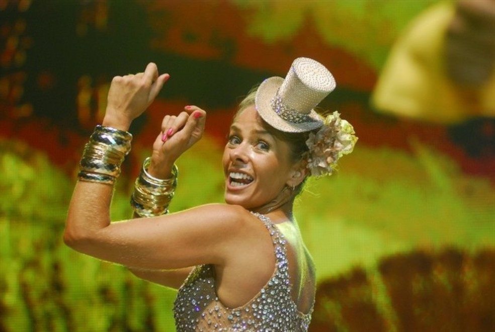 Adriane Galisteu como rainha de bateria da Unidos da Tijuca, em 2009 (Foto: Divulgação TV Globo) — Foto: Glamour