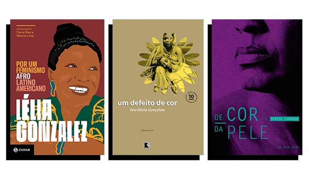 Por um feminismo afro-latino-americano por Lélia Gonzalez | Um defeito de cor por Ana Maria Gonçalves | De cor da pele por Denise Camargo (Foto: Divulgação) — Foto: Glamour