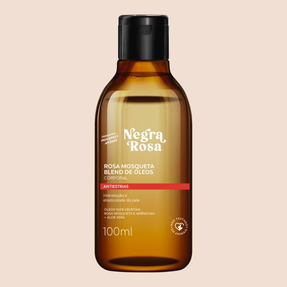 Rosa Mosqueta Blend de Oleos Corporal, Negra Rosa (R$ 25,75) — Foto: Divulgação
