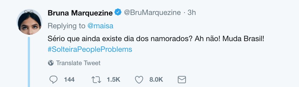 Bruna Marquezine responde Maisa no Twitter (Foto: Reprodução/Twitter) — Foto: Glamour