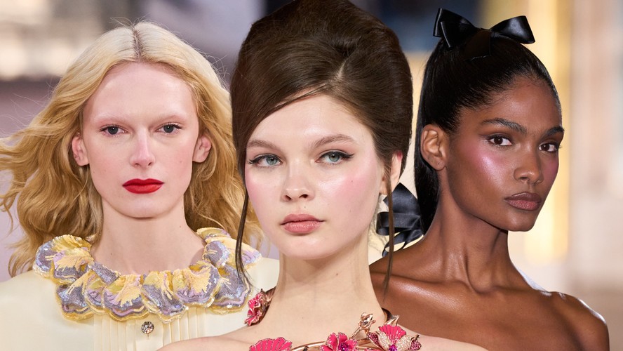 As tendências de beleza que brilharam na Semana de Moda de Alta-Costura