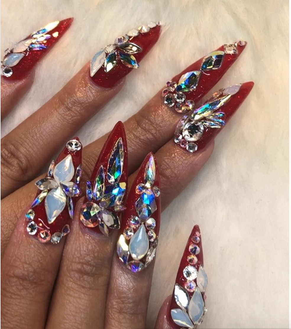 Nail art de Cardi B (Foto: Instagram/Reprodução) — Foto: Glamour