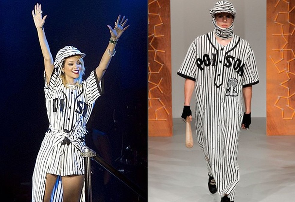 Rihanna adora baseball e o look de Kokon To Zai não passou despercebido por ela (Foto: Divulgação) — Foto: Glamour